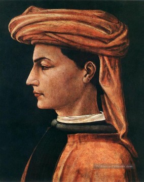 Portrait d’un jeune homme début de la Renaissance Paolo Uccello Peinture à l'huile